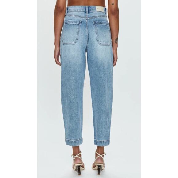 Pistola Turner Super-High Rise Barrel Leg Womens Jeans Provence Blue Size 31 NEW - Picture 2 of 15